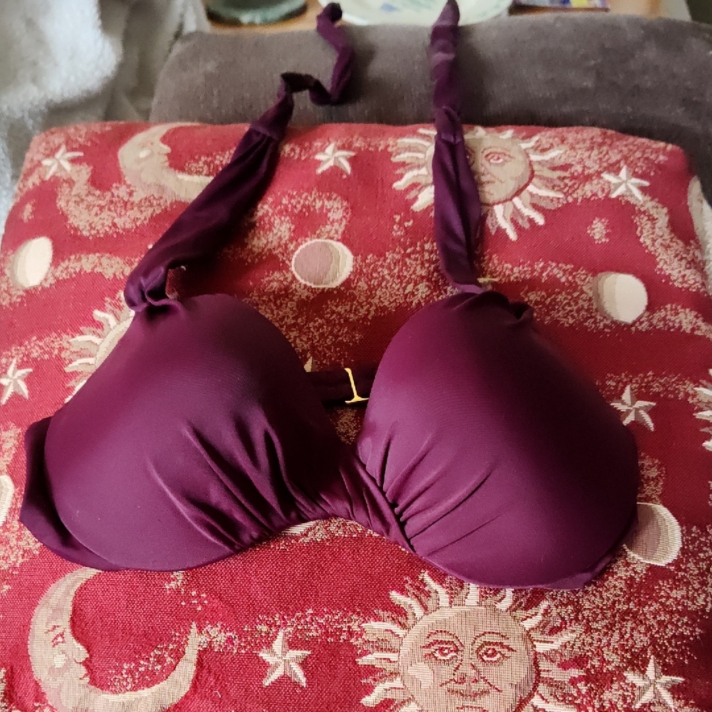 Elegant Purple Halter Bra